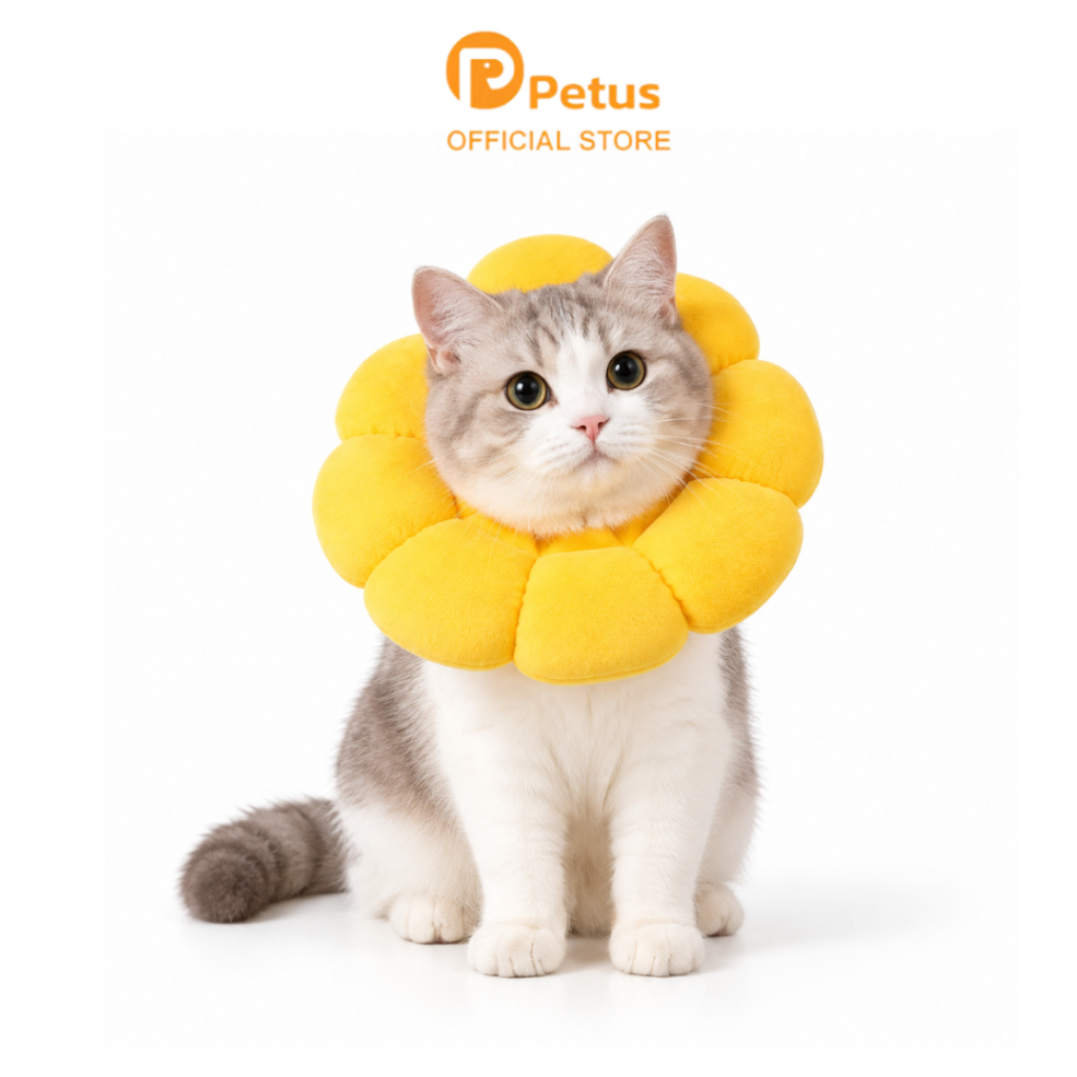 Petus คอลล่าสัตว์เลี้ยง ปอกคอสัตว์เลี้ยง ลำโพงกันเลีย ปอกคอกันเลีย สามารถปรับขนาดได้