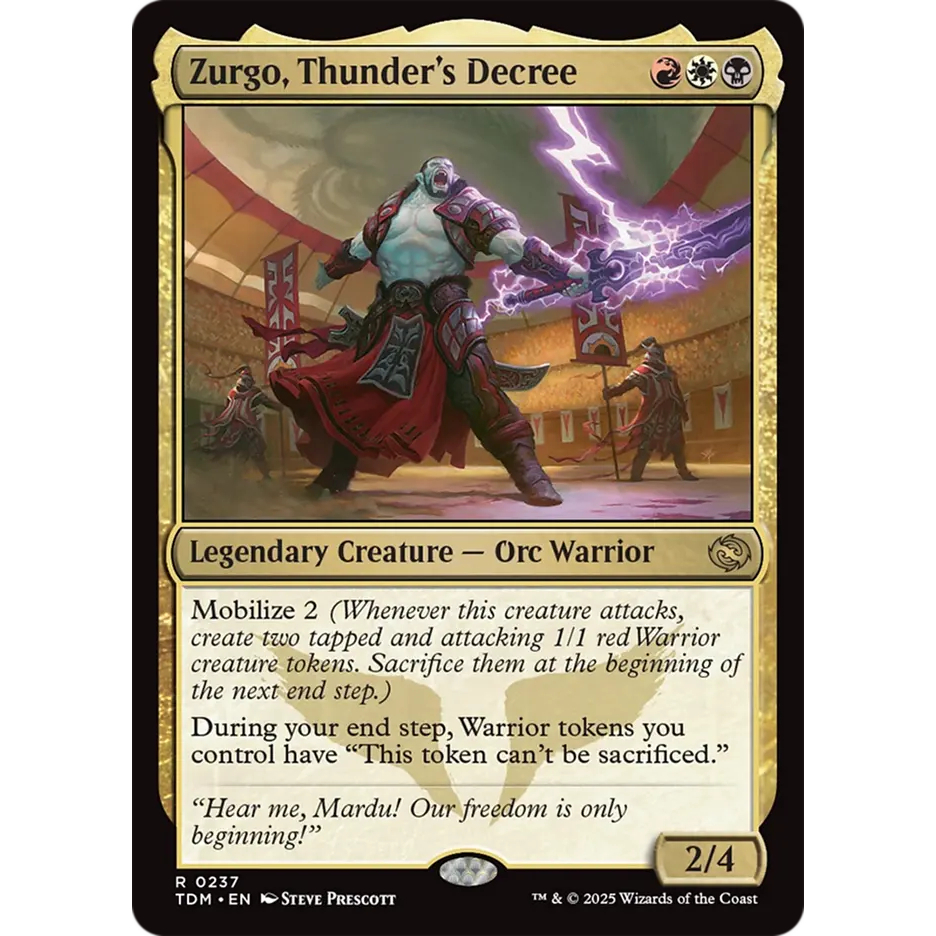 [Tarkir: Dragonstorm] - [TDM] - [Zurgo, Thunder's Decree] - (R) - [2025]