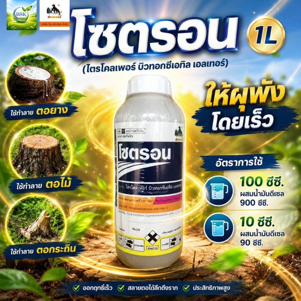 โซตรอน ขนาด 1 L ทาตอ กำจัดไม้ใหญ่ ยืนต้นตาย (บ.วียู)