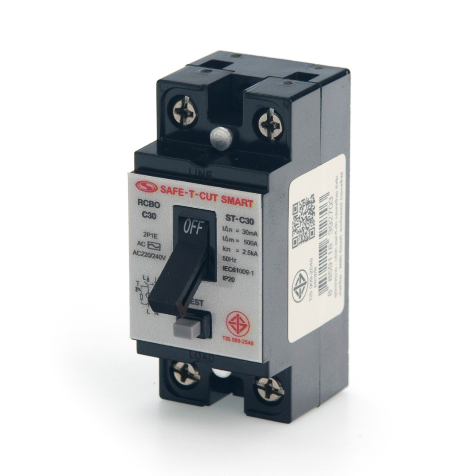 เบรกเกอร์กันดูด RCBO 30A 2P SAFE-T-CUT ST-C30
