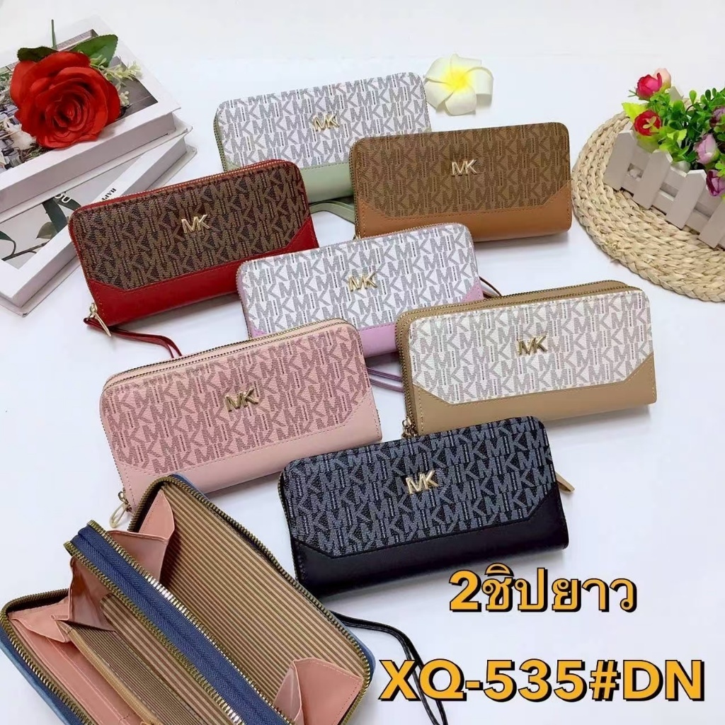 PA36#XQ-535กระเป๋า2ซิบ กระเป๋าสตางค์หนังนุ่มอย่างดีกระเป๋าผู้หญิงสองชั้นกระเป๋าคลัทช์แม่กระเป๋าสามารถใส่โทรศัพท์มือถือ