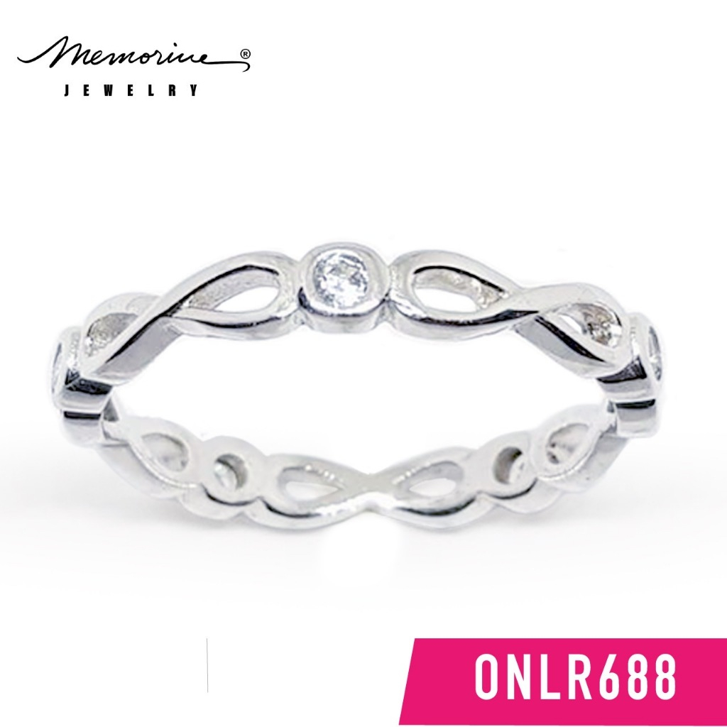 Memorine Jewelry แหวนเงินแท้ 925 ฝังเพชรสวิส (CZ) : ONLR688