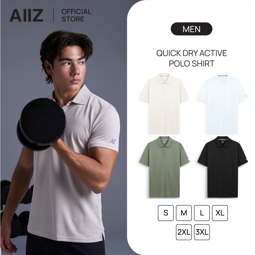 AIIZ (เอ ทู แซด) - AIIZ เสื้อโปโลแอคทีฟผู้ชาย