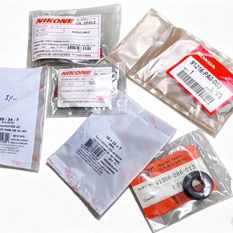 ซีลเกียร์ ซีลสเตอร์หน้า ซีลสเตอร์หลัง ซีลสตาร์ท ซีลจานไฟ CG110- 125 ,JX110 -125 14-28-7 20-34-7 16-2
