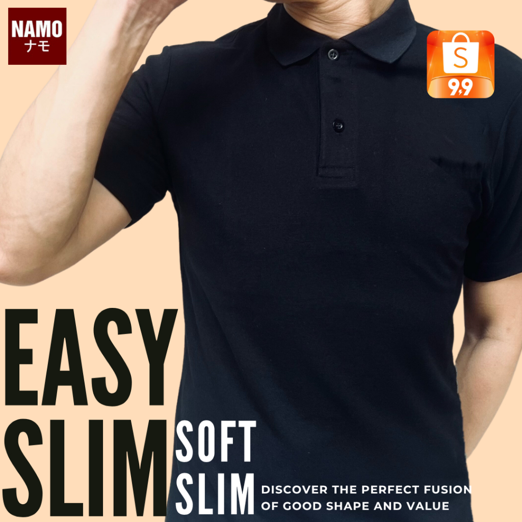 9.9 SALE⚡️เสื้อโปโล รุ่น EasySlim ชาย หญิง หุ่นดีง่ายๆ ไม่ยับ ไม่ย้วย ไม่ต้องรีด ผ้าSoftTouch ทรงสวย แขนปล่อย นุ่ม