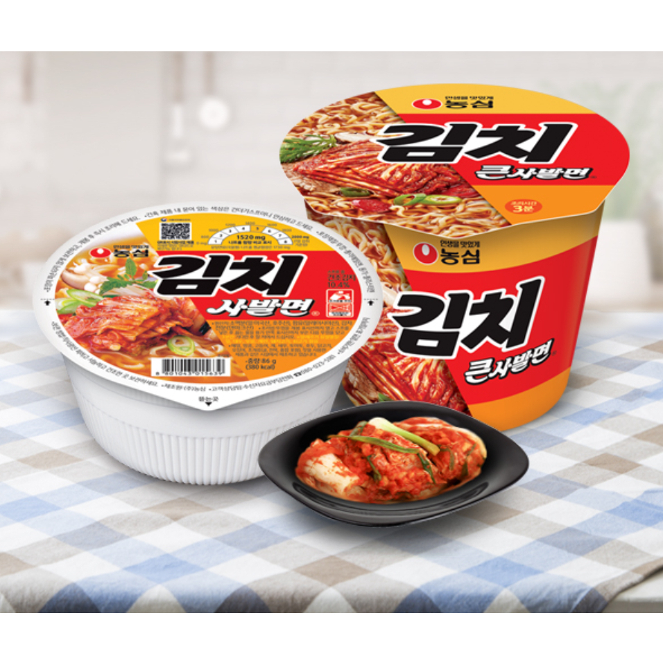 บะหมี่กึ่งสำเร็จรูป รสกิมจิ (ตรา นงชิม) NONGSHIM KIMCHI SABALMYEON CUP 농심 김치사발면