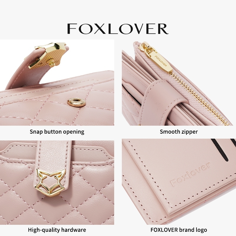 FOXLOVER محفظة نسائية قصيرة أنيقة — صورة 4