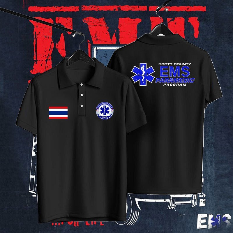 ร้อน!! เสื้อโปโล EMS 1669 PL H-3 โปโล คุณภาพสูง ทนทาน นุ่มสบาย EMS 1669 PL H-3polo shirt， เพศฟรี S-3