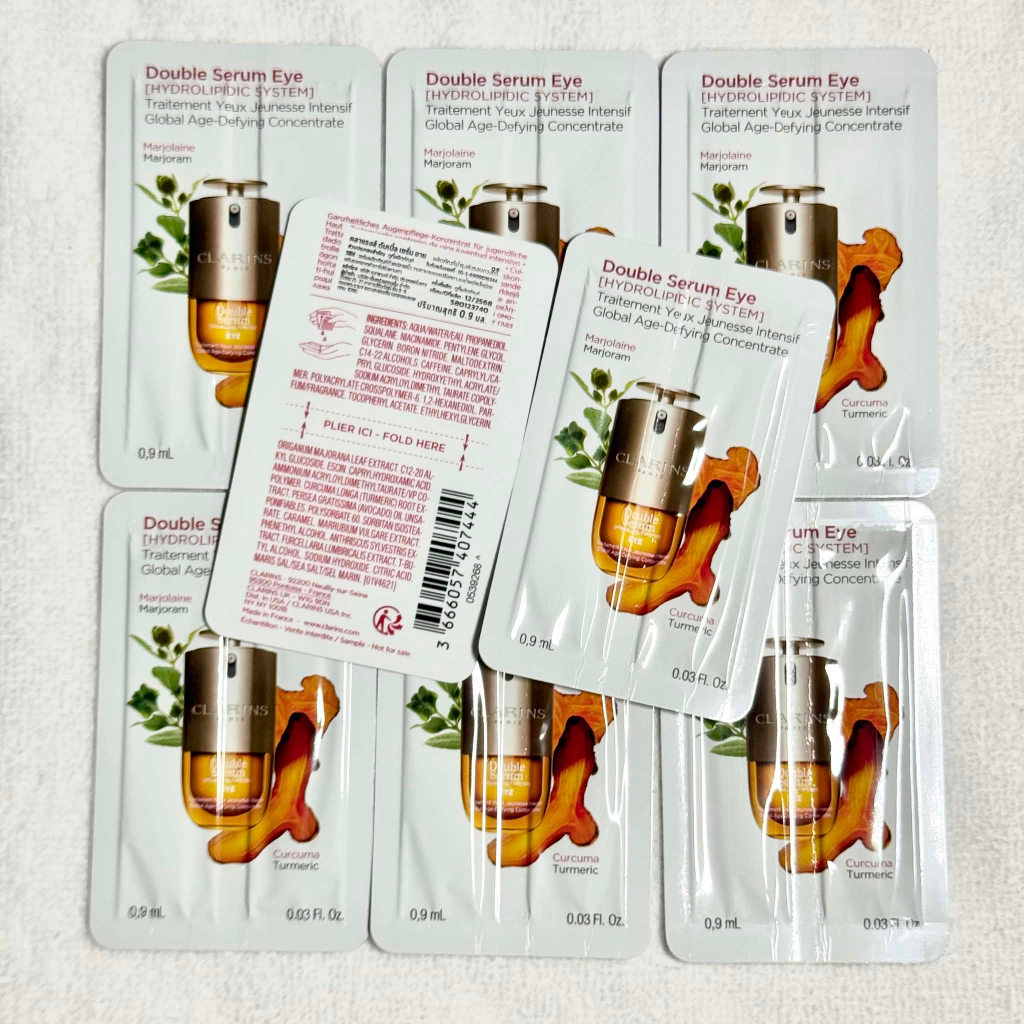 *Clarins* NeW!!!!! Double Serum EYE 0.9ml ของแท้ มี สคบ. ป้ายไทย
