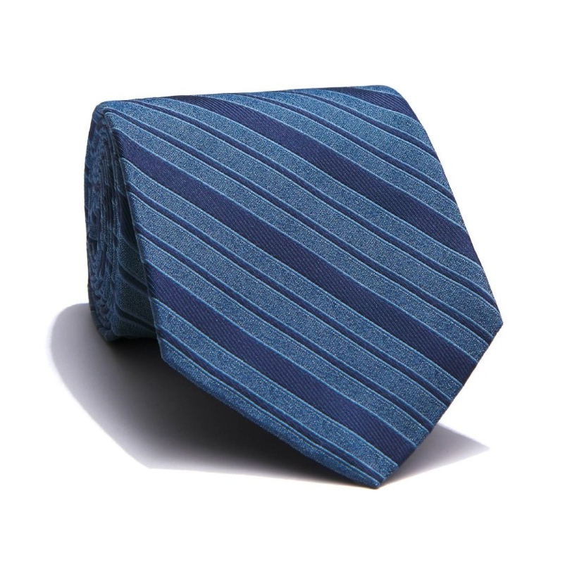 Kram Silk Jacquard Tie -  Blue