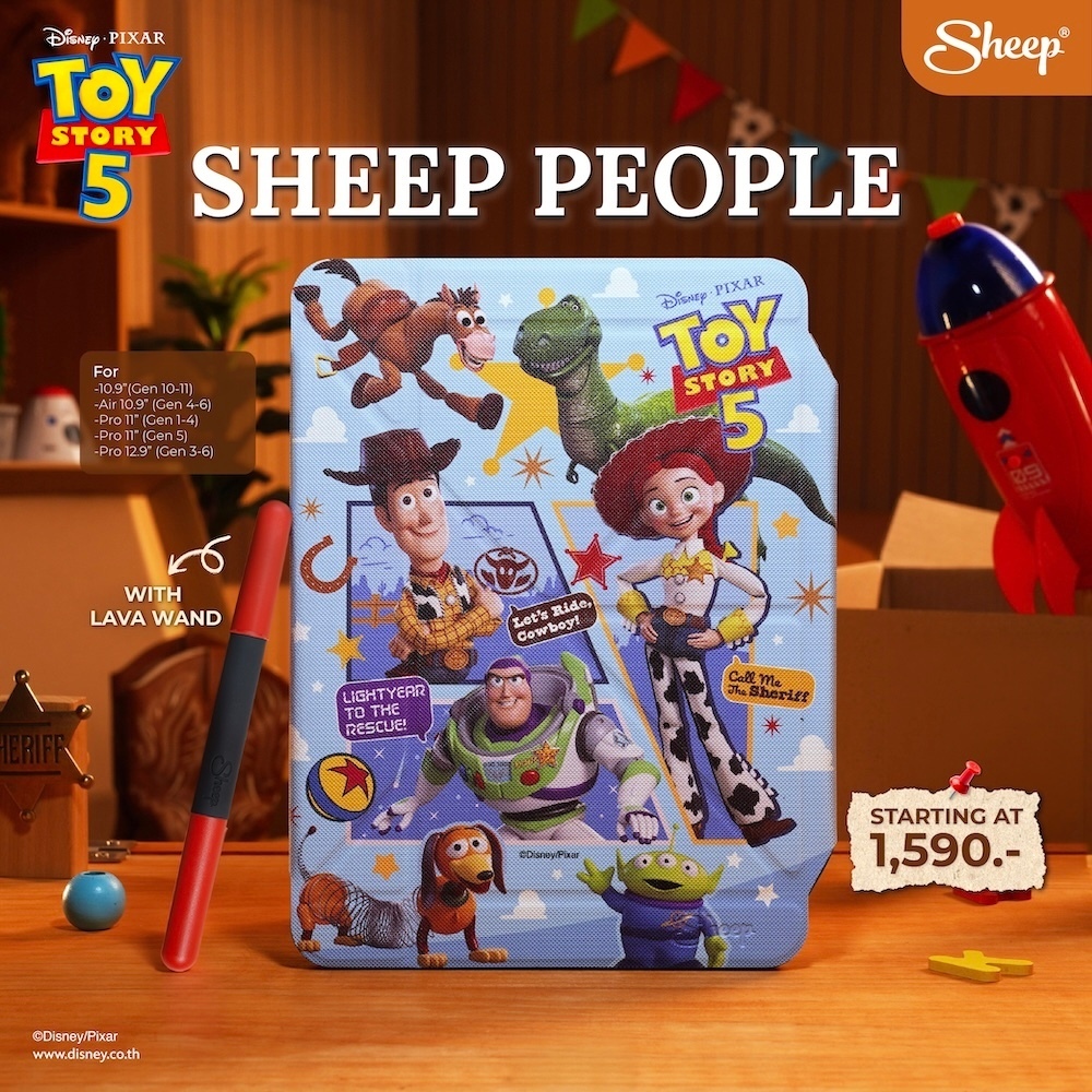 [People Toy Story 5] Toy Story 5 Collection เคสสำหรับไอแพด Peopleเคสเก็บปลอกปากกาได้ ฟรี ปลอกปากกา C