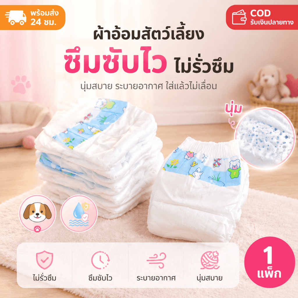 แพมเพิสหมา โอบิสุนัขตัวผู้ ผ้าอ้อมสุนัข แพมเพิสสุนัขตัวผู้ แพมเพิสสุนัขเพศเมีย ผ้าอ้อมหมา ผ้าอนามัยสุนัข