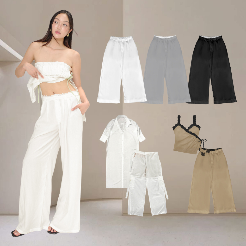 Try_yorata | Baggy trouser ,Tencel coat ,Fisherman กางเกงขอบเอวลูกไม้ ใส่สบายไม่ร้อน ชุดเที่ยวคาเฟ่ติดแกลม