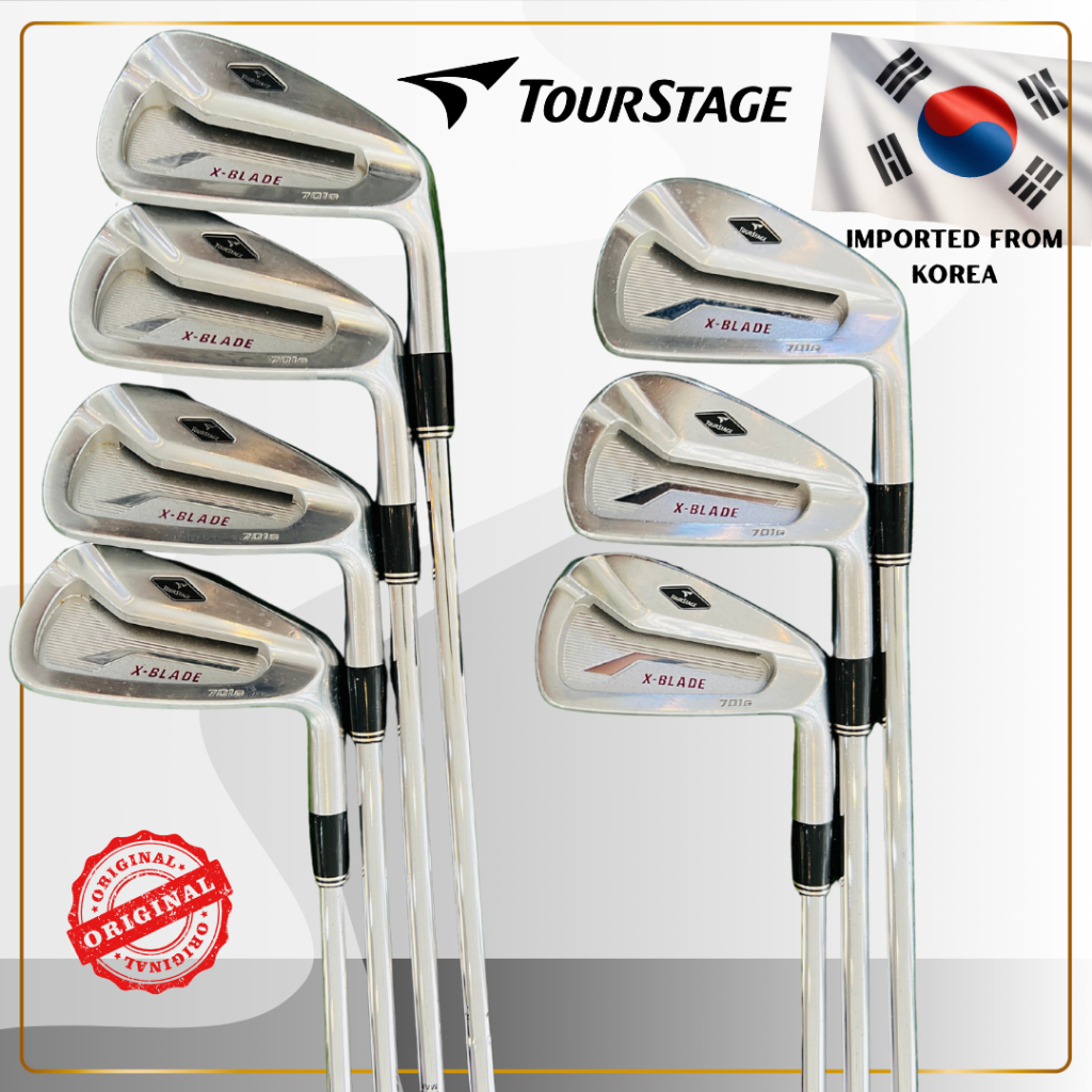 ✨(ไม้กอล์ฟมือสอง) TOURSTAGE X-BLADE 701G 7 Iron- for Man  - Shaft : Dynamic gold S200  Flex  S  Set 