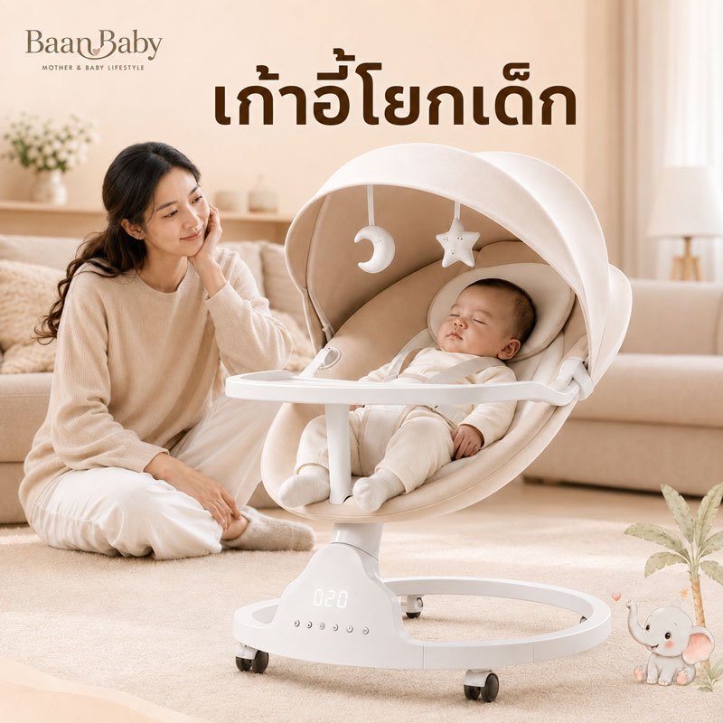 เปลไกวไฟฟ้า เปลเด็ก เก้าอี้โยกไฟฟ้าเด็ก เปลไกวเด็กอ่อน เปลไกว ไฟฟ้าอัตโนมัติ พร้อมมุ้งกันยุง