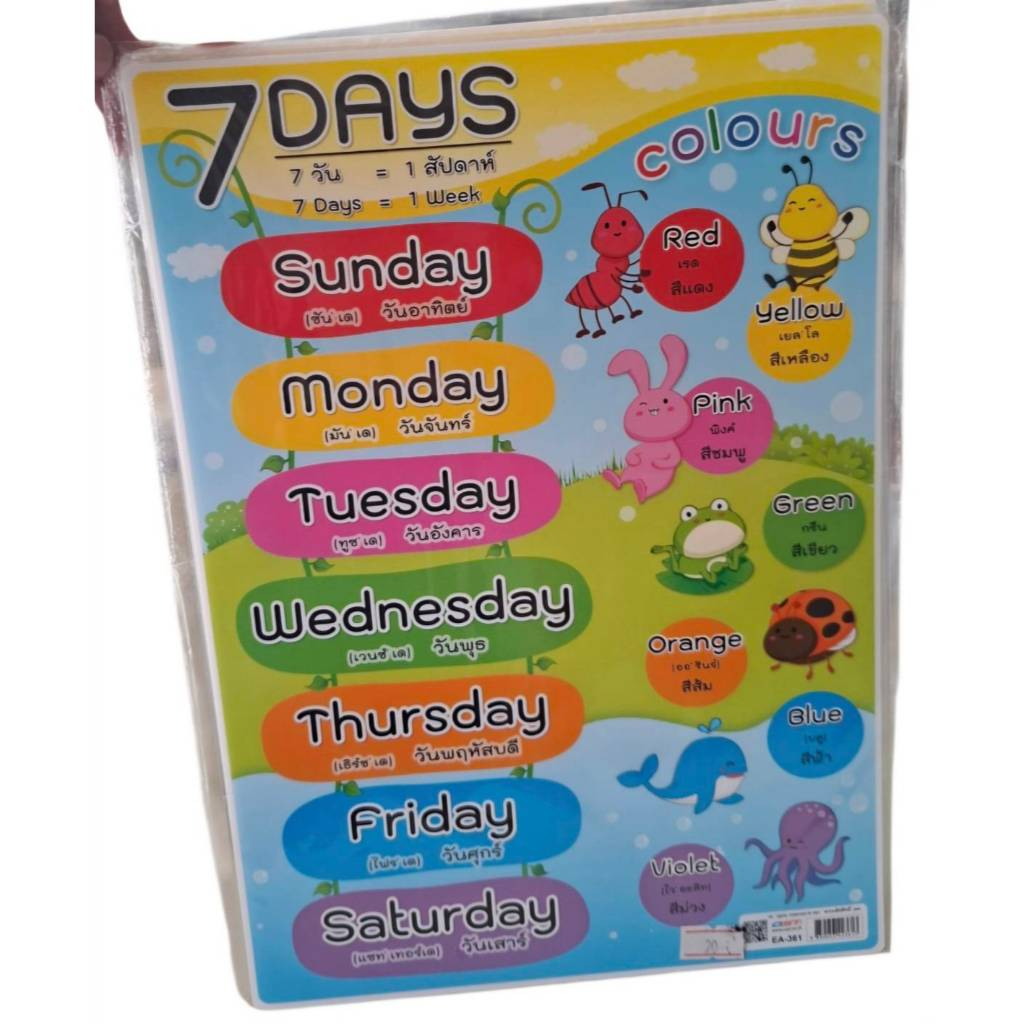 โปสเตอร์พลาสติก  A4 7DAYS