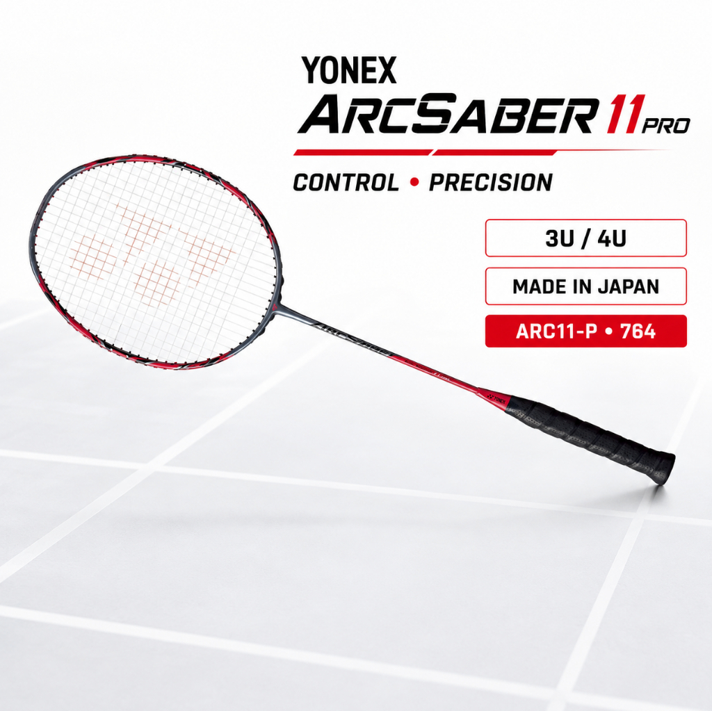 YONEX ARCSABER 11 PRO ไม้แบดมินตัน Made in Japan 3U/4U Stiff ARC11-P 764