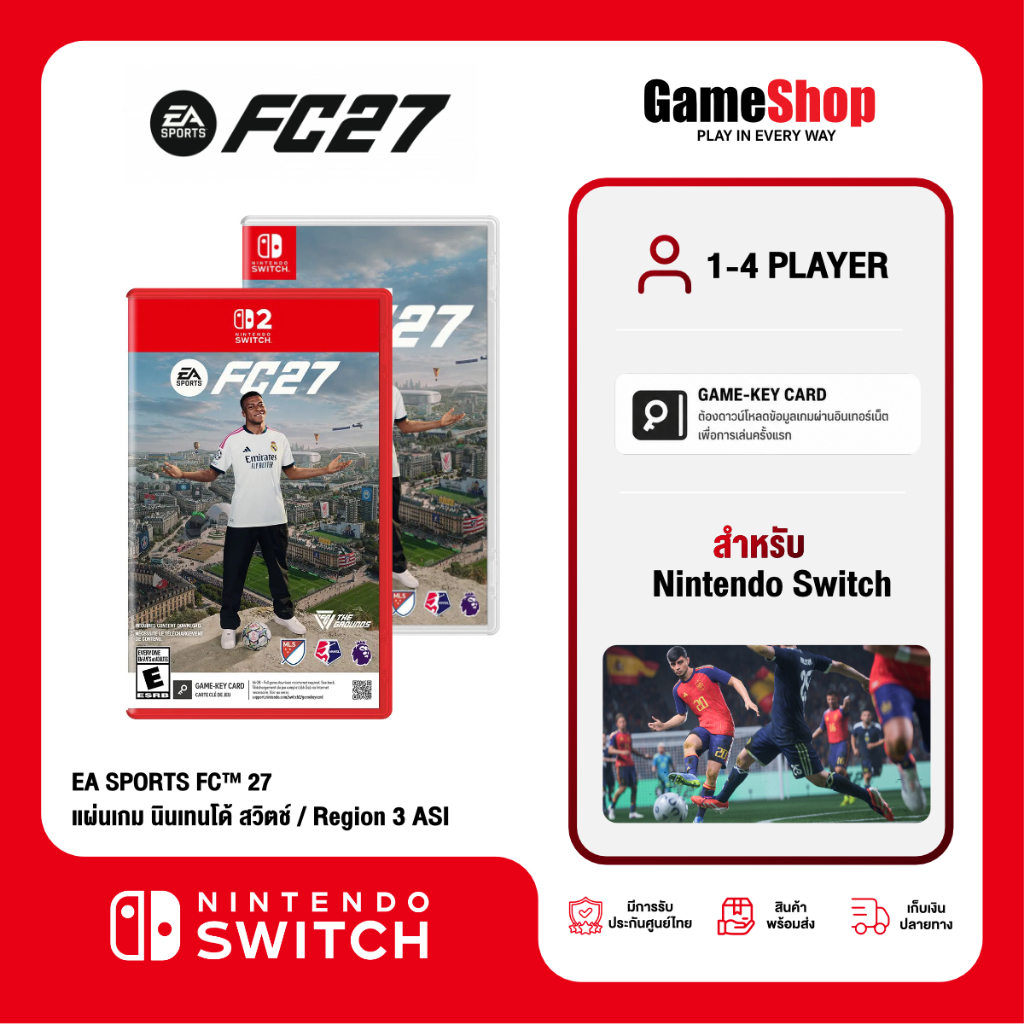 [Pre-Order25/09/69] Nintendo Switch Game : EA SPORTS FC™ 27 แผ่นเกม นินเทนโด้ สวิตช์