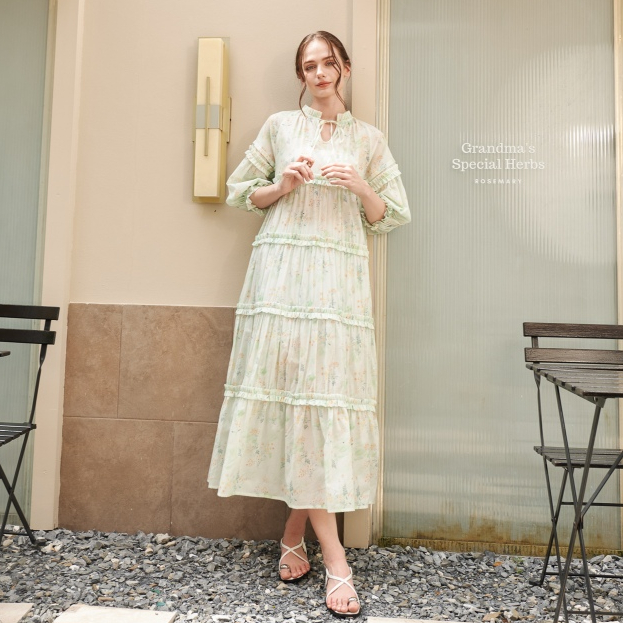 TANGO TANGERINE - DAVINA  DRESS เดรสยาวทรงหลวม