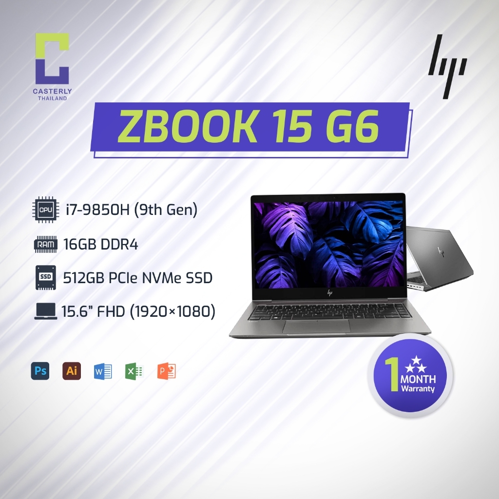 💻 [2nd Hand] HP ZBook 15 G6 ⚡ Core i7 9th Gen | 🧠 RAM 16GB | 💾 SSD 512GB | 🖥️ 15.6" FHD | 🎮 Quadro T
