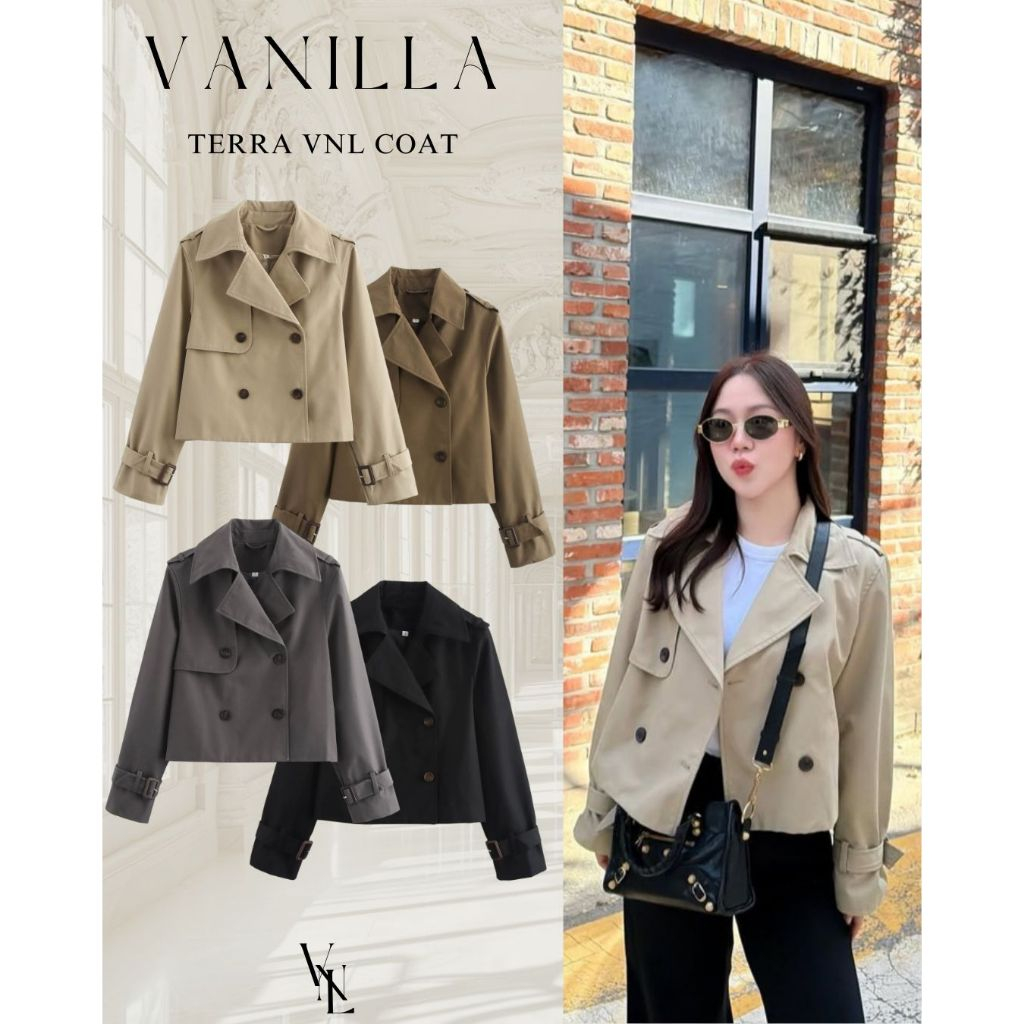 Vanilla Studio : Terra coat เสื้อโค้ชเทอร่า พร้อมส่งสีเบจทุกไซส์
