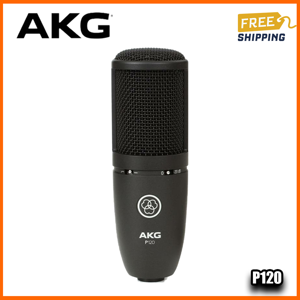 Akg P120 ไดอะแฟรมคอนเดนเซอร์ไมโครโฟนสําหรับเสียงที่ชัดเจนและเครื่องมือสตูดิโอหรือการบันทึกสดขั้วต่อ 