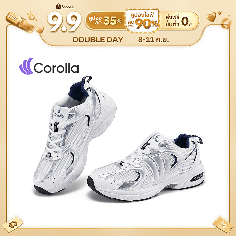 【รองเท้าผู้ชาย】Corolla 1990s รองเท้าผ้าใบแบรนด์แท้ 100% สำหรับผู้ชาย พื้นหนา 4.5 ซม สวมใส่สบาย Unise