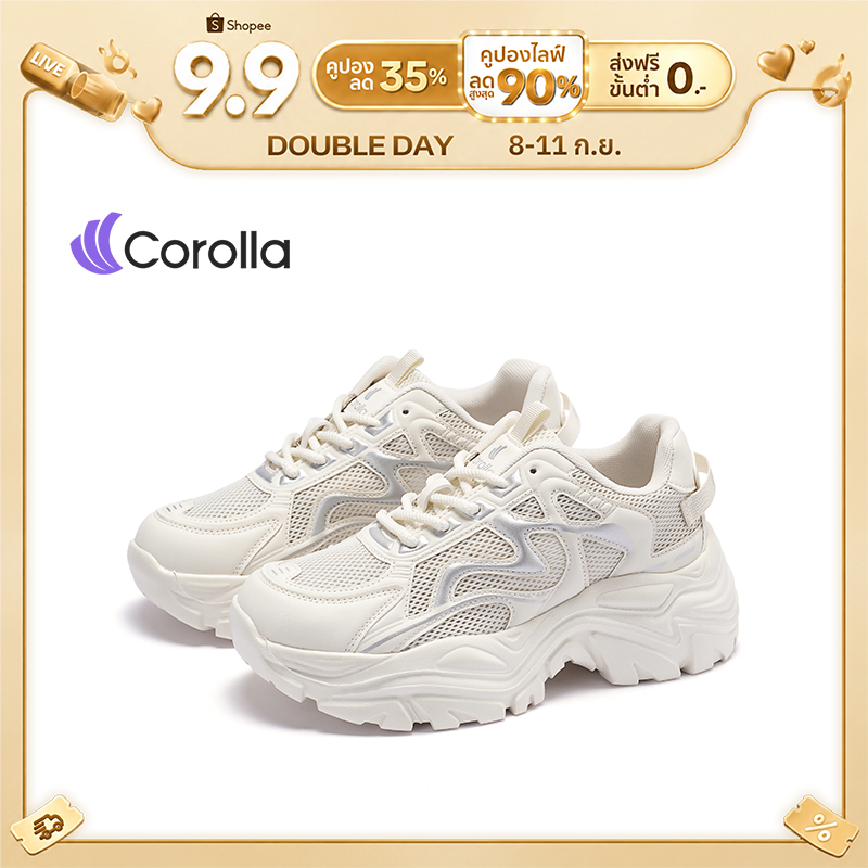 7.9 Corolla ELEVATE รองเท้าผ้าใบผู้หญิง Dad Shoes พื้นหนา ใส่สบาย กันลื่น น้ำหนักเบา แมทช์ง่าย
