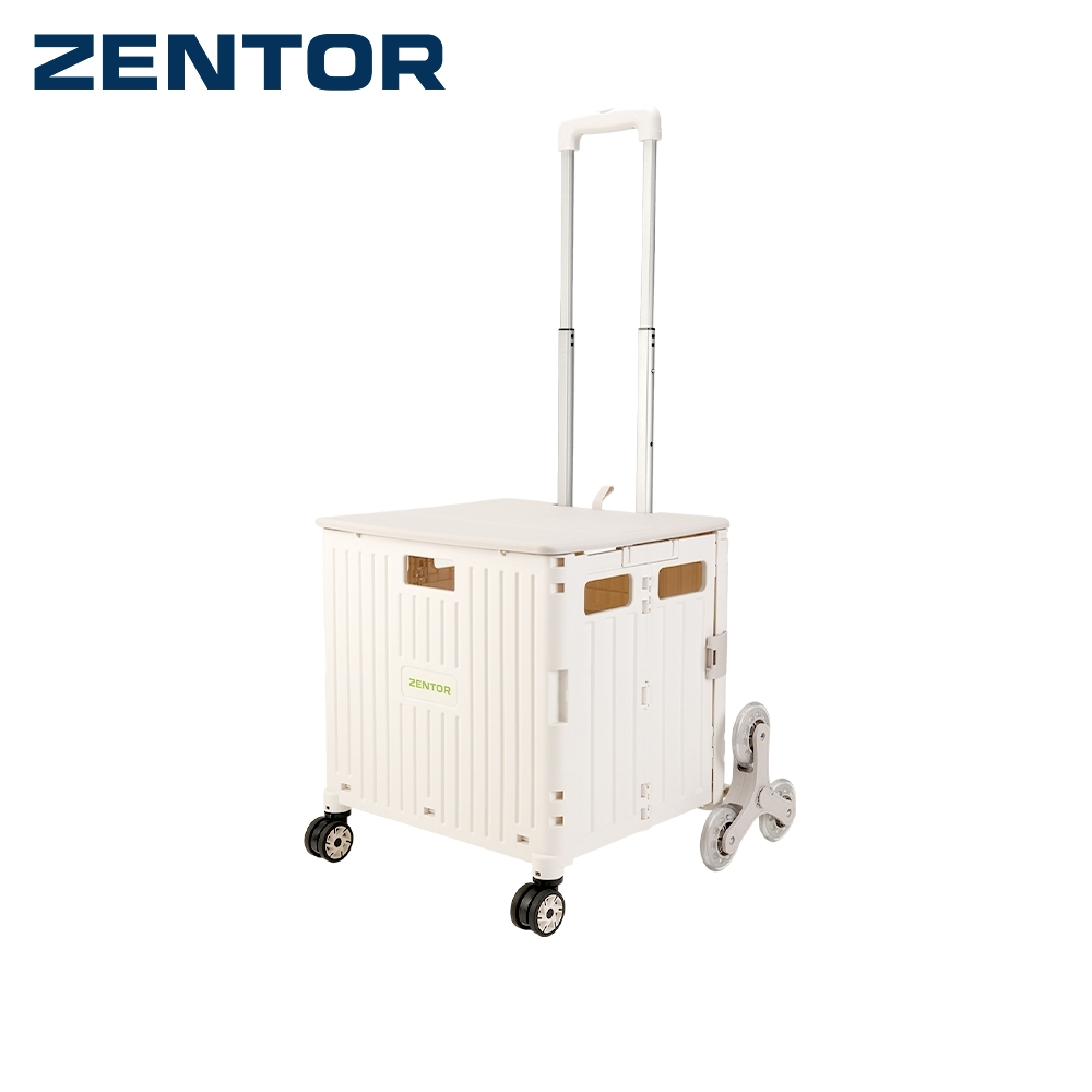 Zentor รถเข็นพับได้ รถเข็นตะกร้า 8 ล้อ 45-65L รถเข็นอเนกประสงค์ พับเก็บง่าย น้ำหนักเบา Flat Cart