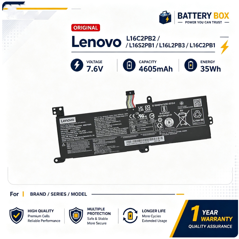 Battery L16C2PB2 For Lenovo IdeaPad 520-15IKB L16S2PB1 L16L2PB3 L16C2PB1 L17L2PF1 L17M2PB7 L16M2PB2 