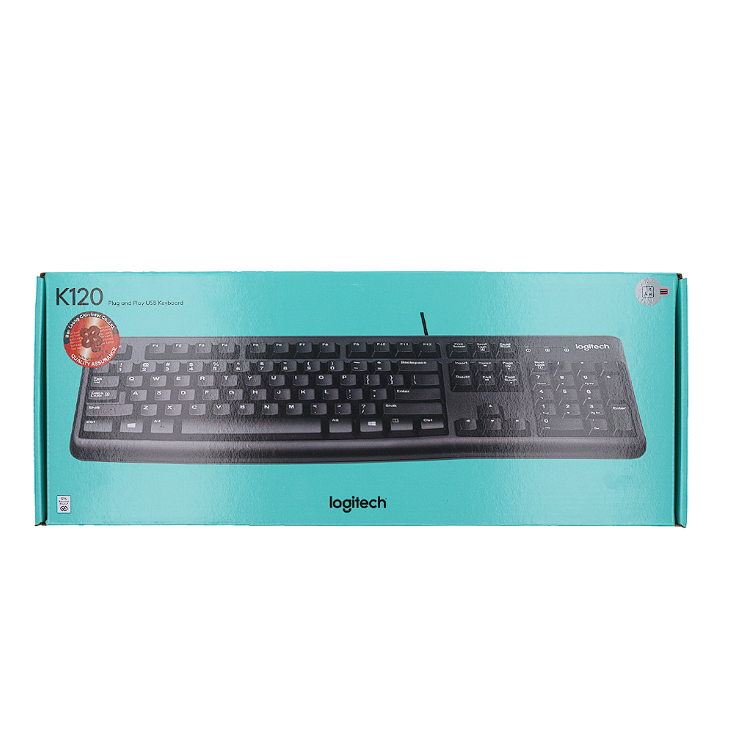 KEYBOARD (คีย์บอร์ด) LOGITECH K120 USB (BLACK)