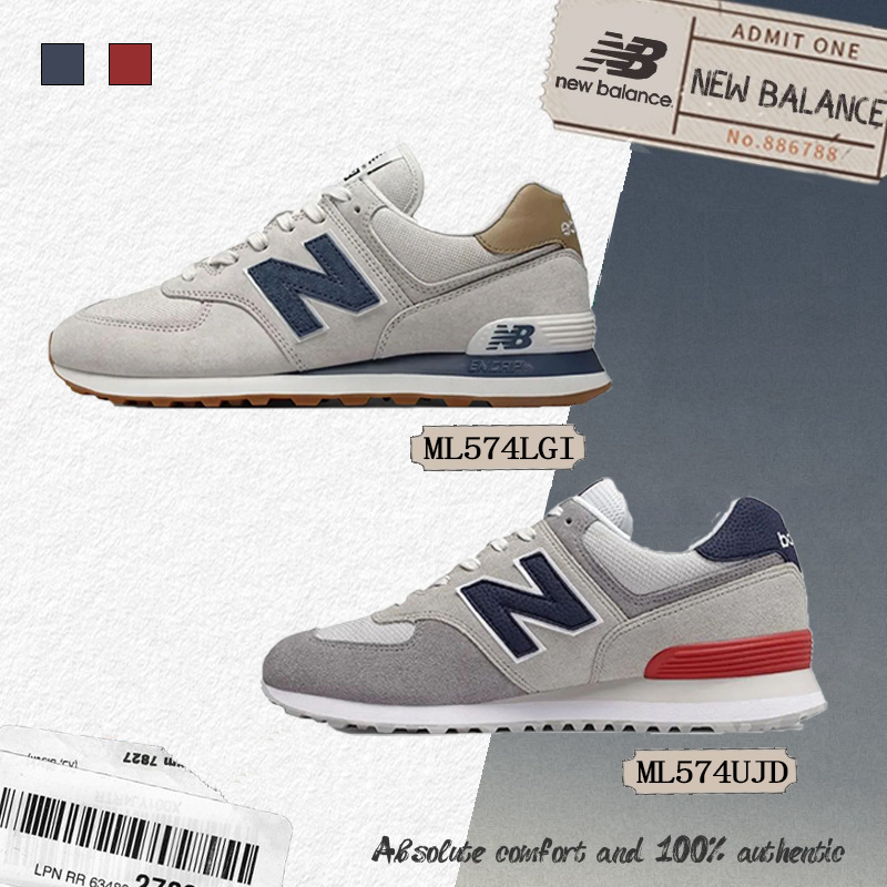 🚚แฟชั่นล่าสุด🚚Balance NB574รองเท้าวิ่งแบบโลว์คัท เนื้อผ้าโอลด์สกูล มีระบบลดแรงกระแทก แข็งแรงทนทานML5
