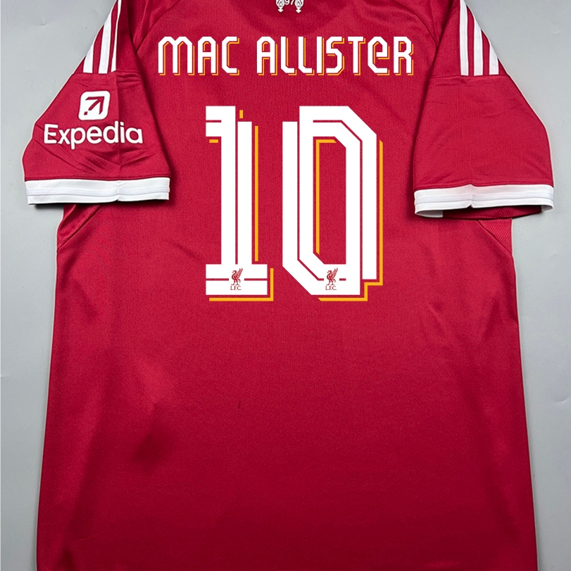 sale เสื้อบอล แฟนบอล 2025-26 ลิเว่อrพูล 8  MAC ALISSTER (UCL) เหย้า เยือน Third Fan Cecat