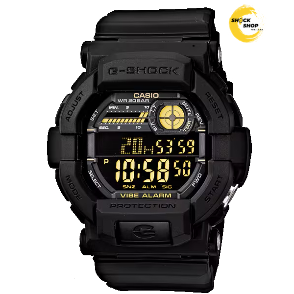 CASIO G-SHOCK นาฬิกาข้อมือดิจิตอล รุ่น GD-350-1B/GD-350GB-1 ซีรีส์ GD-350 จีช็อค
