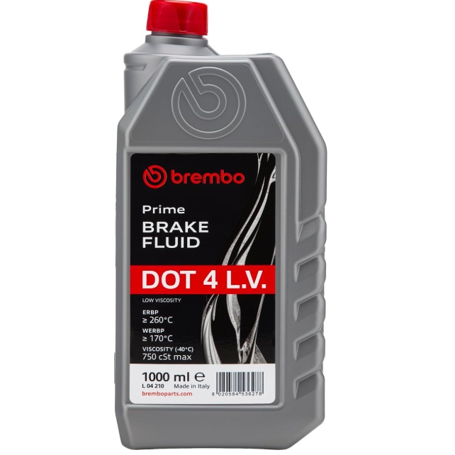 💚 ของแท้ 💚 น้ำมันเบรค BREMBO Brake Fluid DOT4 LV ขนาด 1000 ml เบรก เบรมโบ้ 1 ลิตร Dot 4 LV