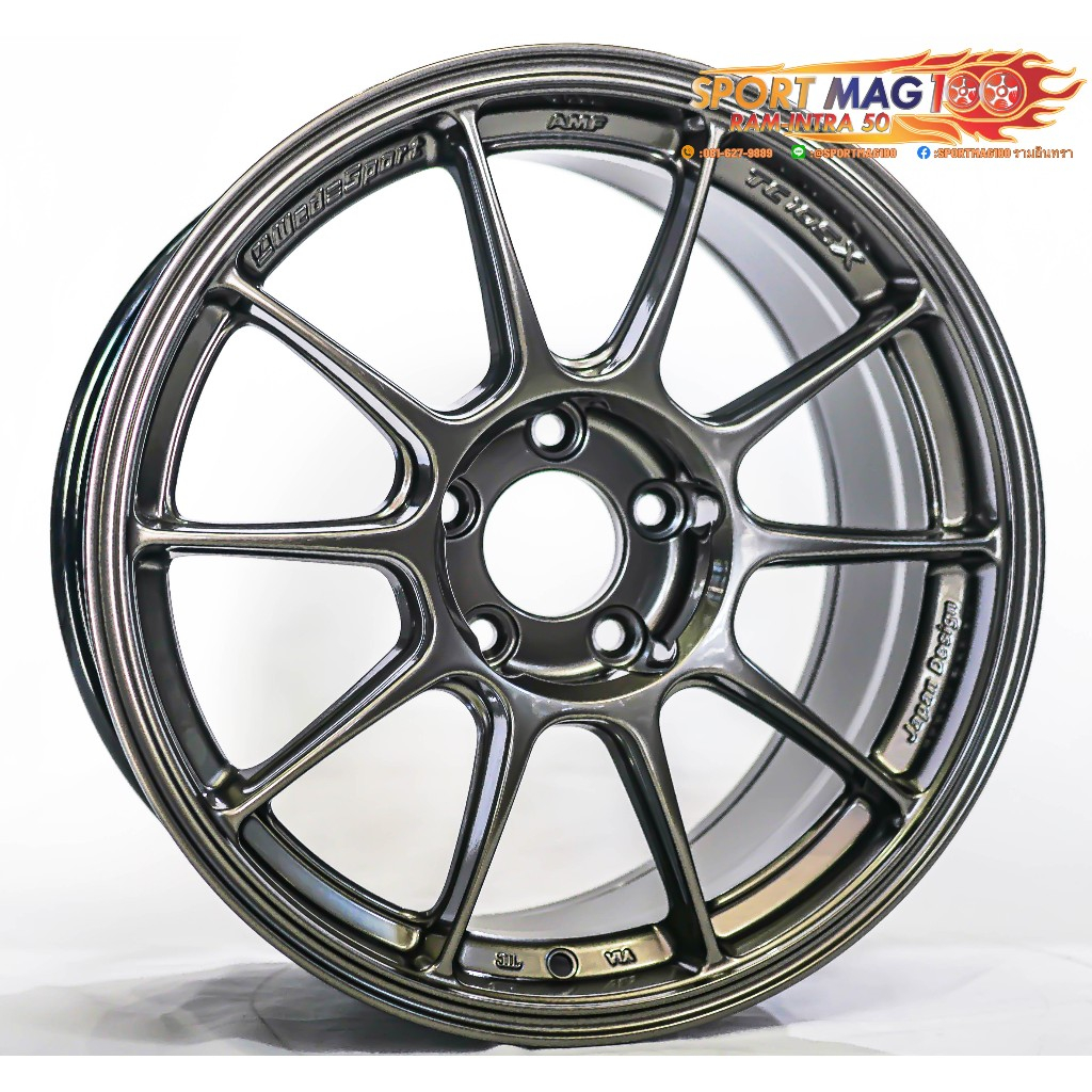 ล้อแม็กใหม่เบา Flowforming AOW TC105X 5รู114 ET32 สีEJ-Titan 8.5-17นิ้ว (ราคา4วง)
