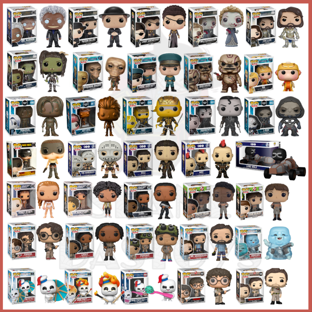 {PRE-ORDER} Funko Pop! MOVIES : Pride Prejudice, Warcraft, Valerian, Ready Player One, Mad Max, 007,