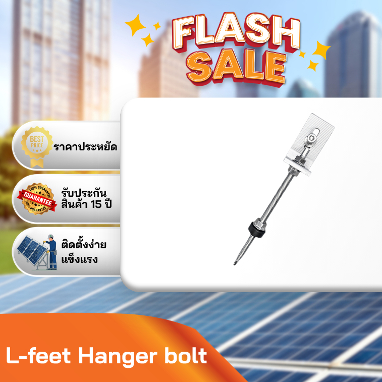 L-feet+Hanger bolt (ปรับขนาดได้)