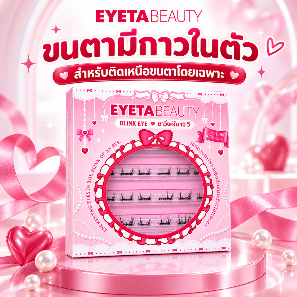 ขนตามีกาวแบบติดเหนือขนตา แบรนด์แรก! ติดแล้วตาไม่ตก ไม่หนึบ