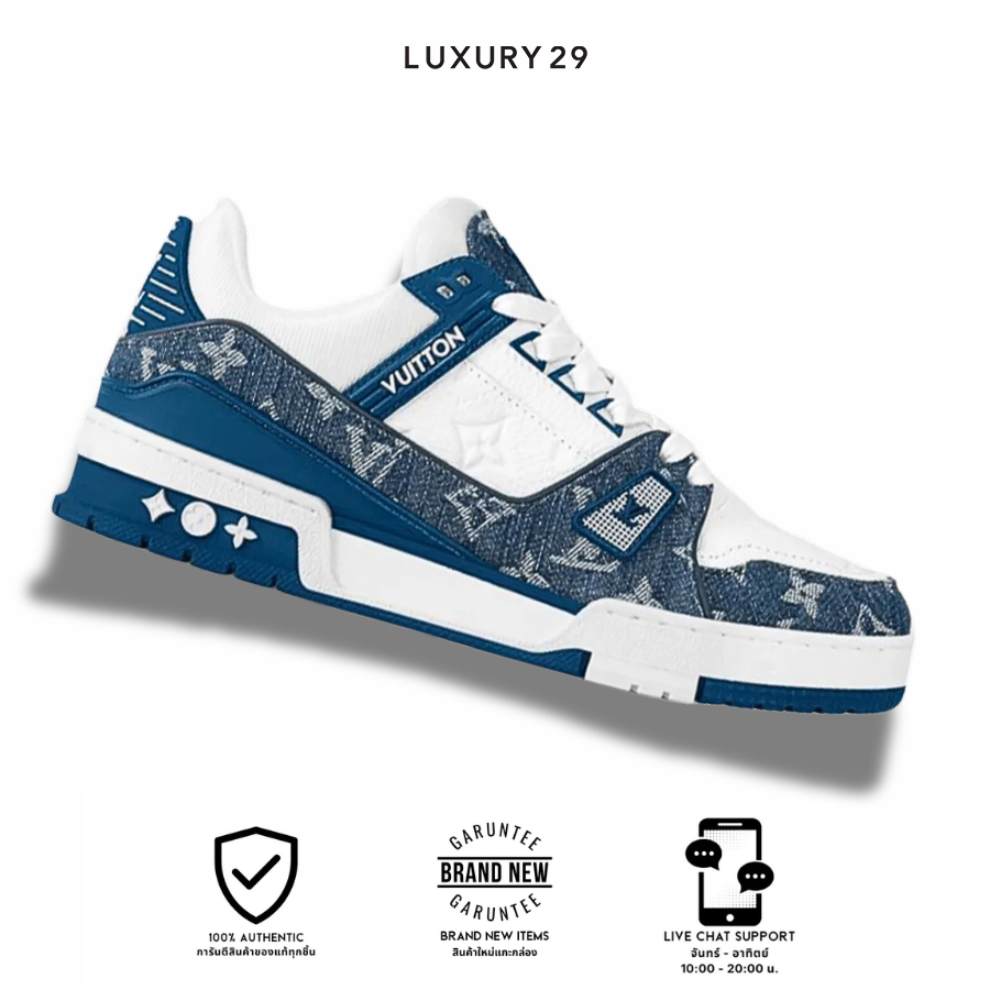 รองเท้า Louis Vuitton LV Trainer Sneaker Blue(M) (พร้อมส่ง)