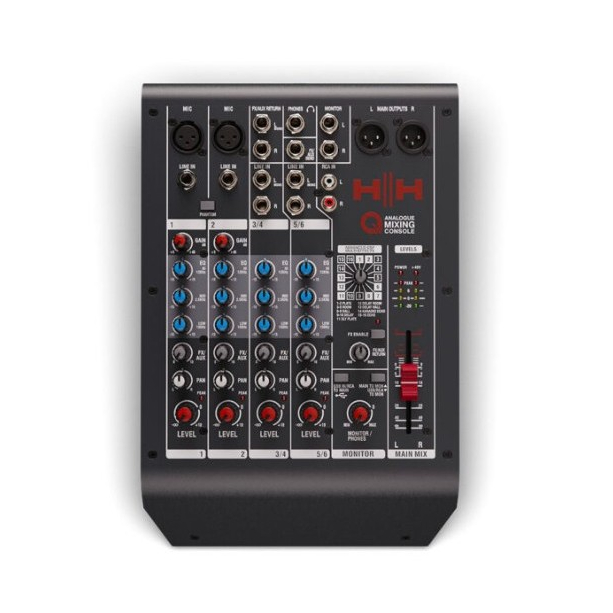 HH Audio Q6FX มิกเซอร์อนาล็อก 6 Ch มี USB Audio In/Out