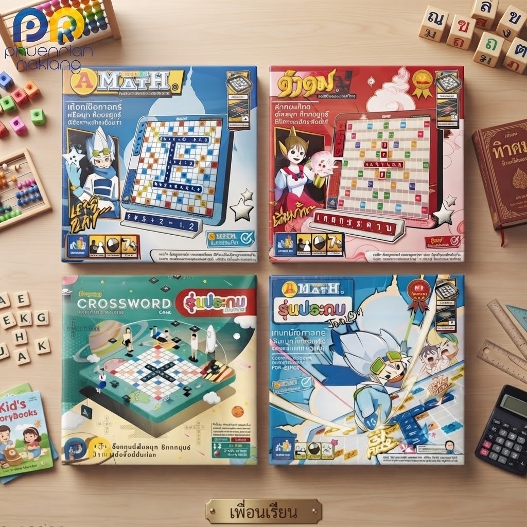 เกมส์ ครอสเวิร์ด คำคม เอแมท รุ่นกระดานพลาสติก CROSSWORD A-MATH