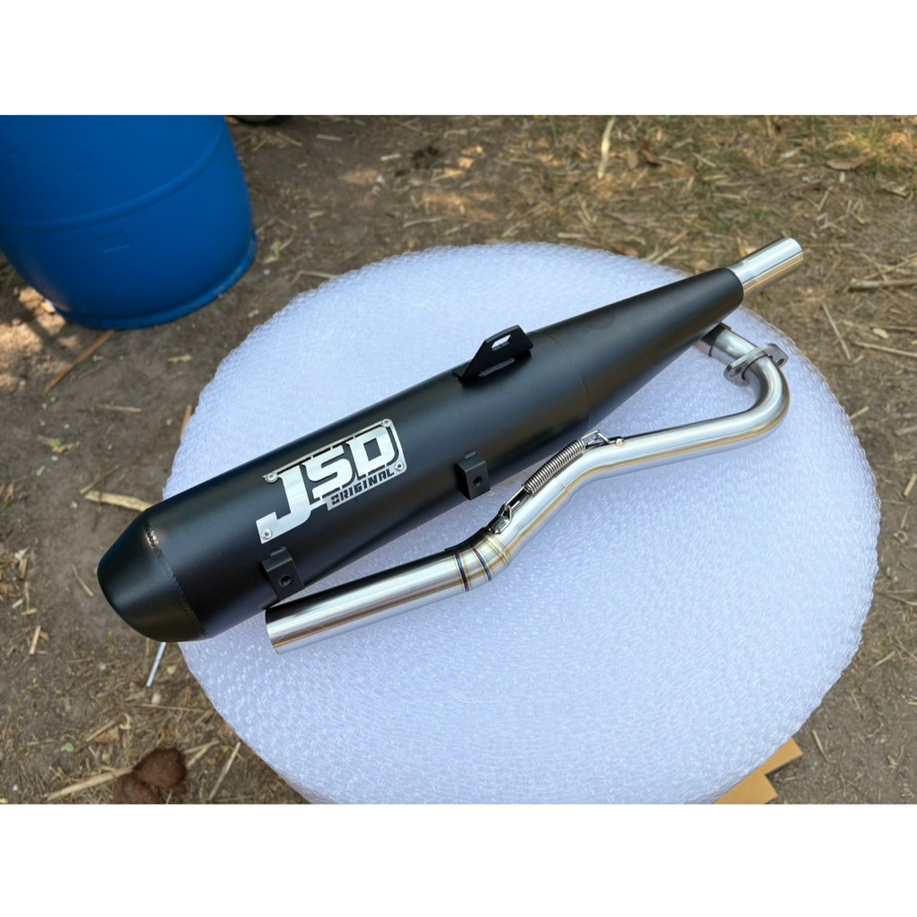 ท่อJSD 110i LED 2021-2026 2v 4v สีดำเพาเดอร์โค้ท