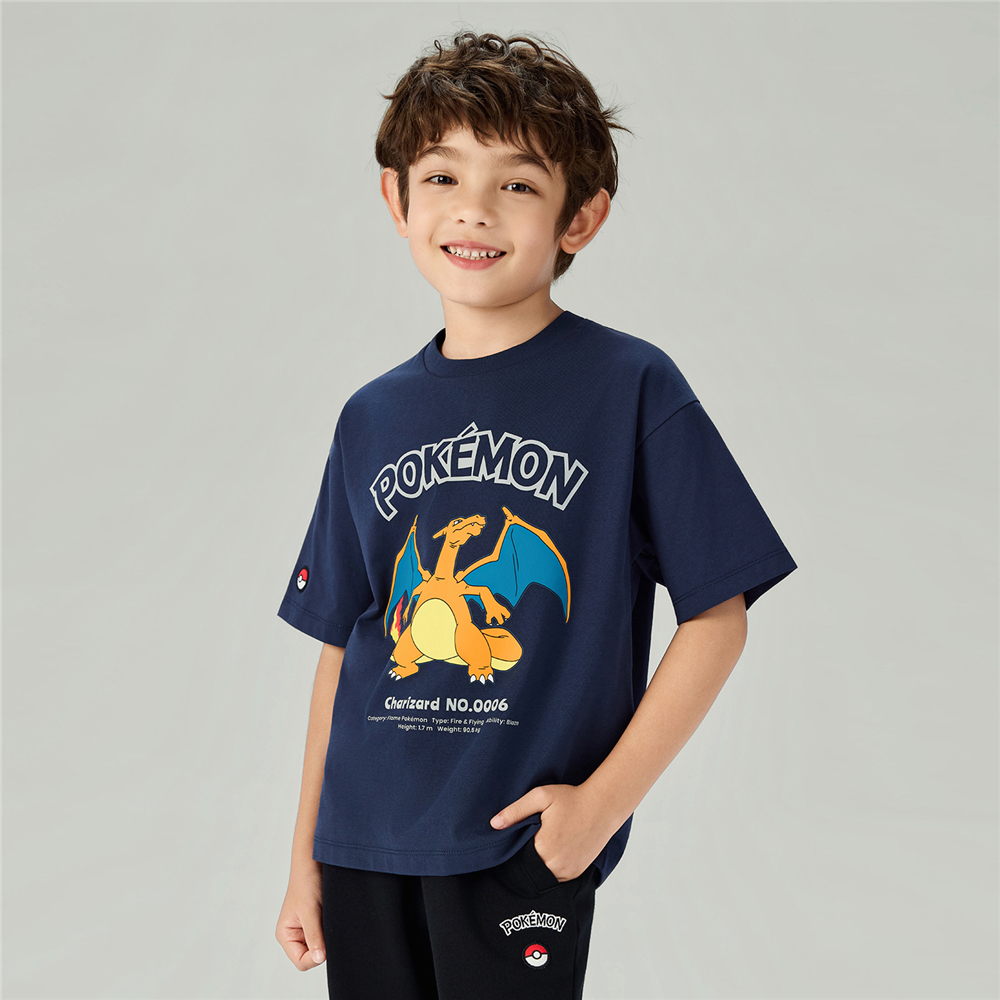 GIORDANO تيشيرت أطفال سورونا مطبوع Pokémon — صورة 2