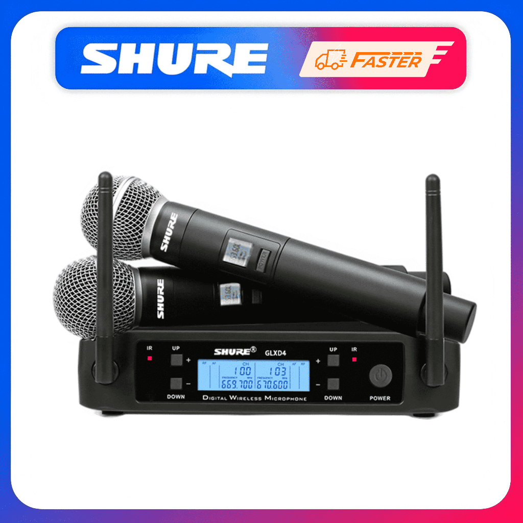 Shure GLXD4 ไมโครโฟนไร้สาย UHF เหมาะสำหรับคาราโอเกะและ KTV
