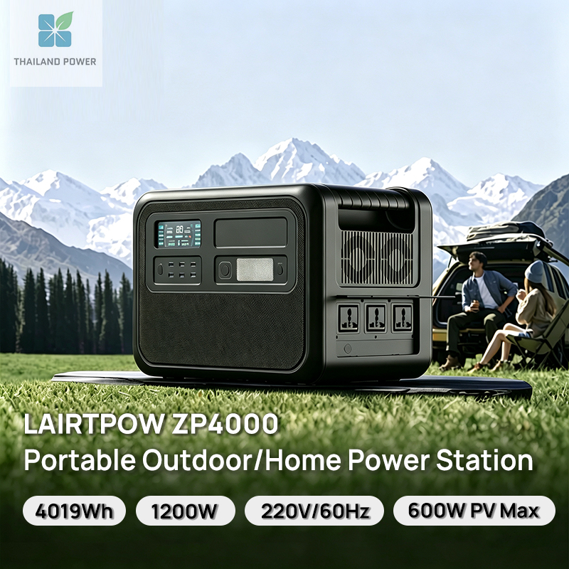 UAPOW ZP4000 Portable Power Station  4019Wh/1200W แบต LiFePO4 พร้อมระบบ MPPT แบบ Pure Sine Wave และไฟฉายในตัว