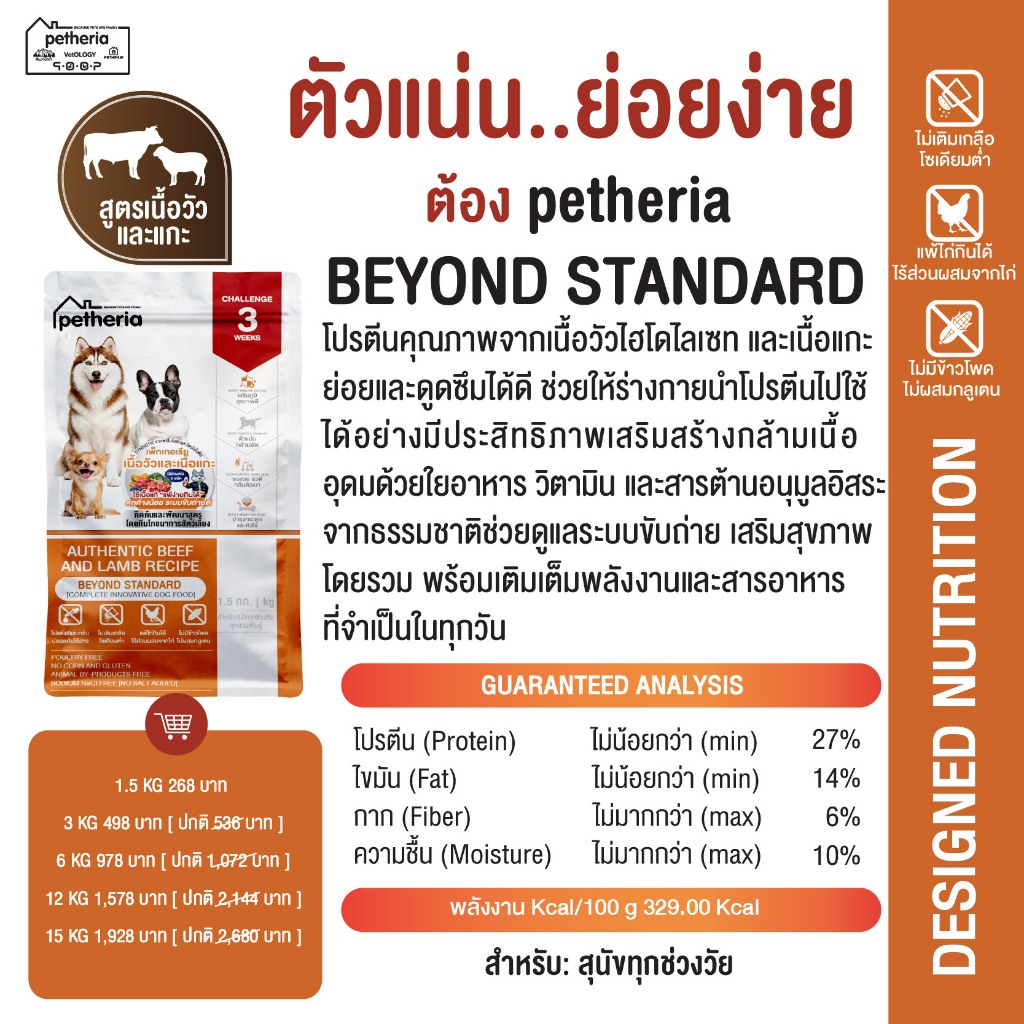 petheria Innovation طعام كلاب لجميع الأعمار خالٍ من الغلوتين — صورة 2