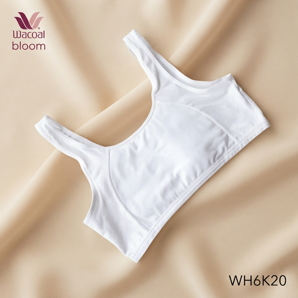 Wacoal Bloom รุ่น WH6K20  บราแบบครึ่งตัว ดีไซน์สปอร์ต ไม่มีโครง ฟองน้ำบางStep 2