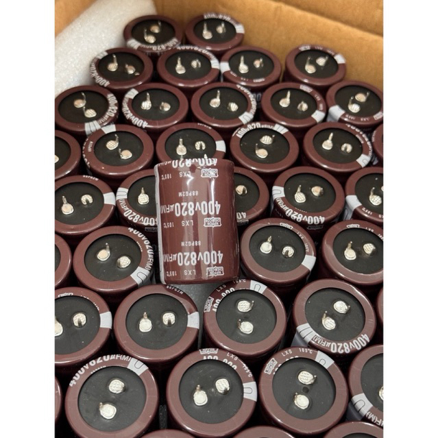 capacitor  820uf 450v 400V 2ขา capacitor ตัวเก็บประจุ c อิเล็คโตไลน์