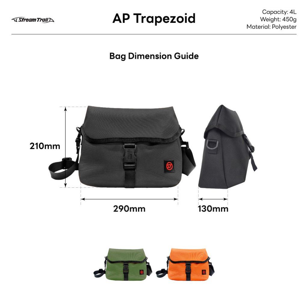 Stream Trail حقيبة كروس AP Trapezoid ‏4 لتر — صورة 3
